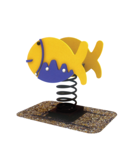 Spring Rider for Playgrounds, fish animal.  Made from PE Board