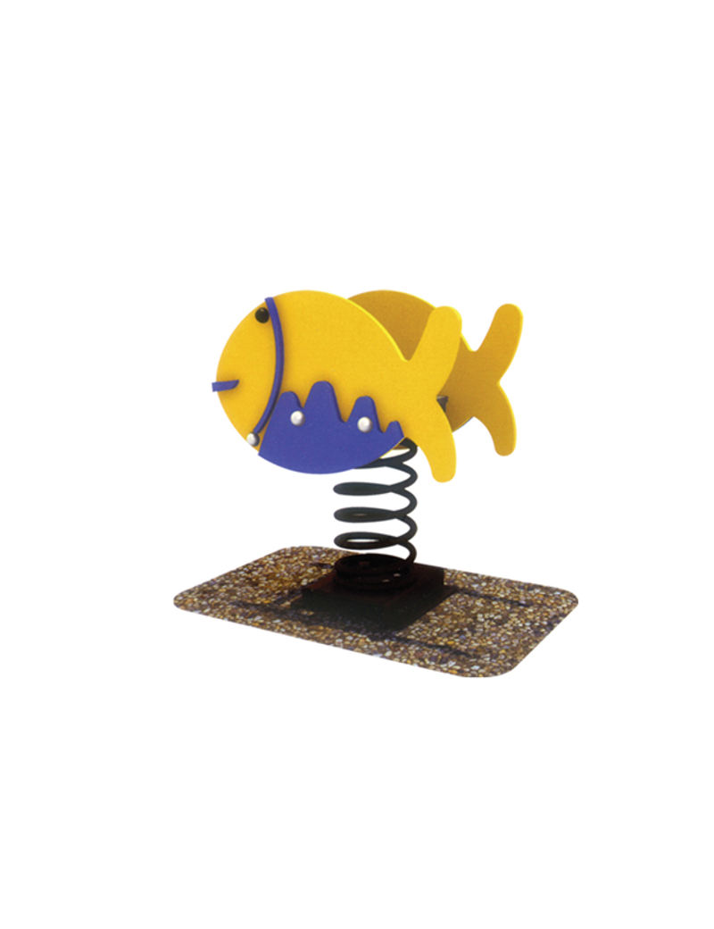 Spring Rider for Playgrounds, fish animal.  Made from PE Board