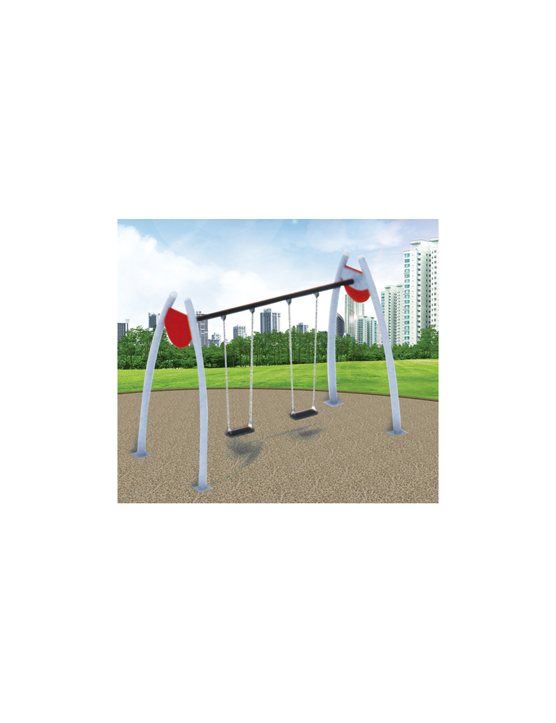 Quality outdoor swing set, appropriate for outdoor play spaces in Cambodia